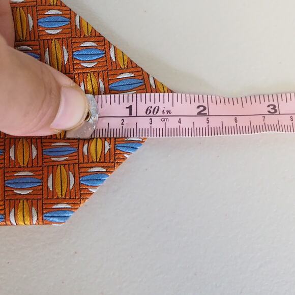 Jos. A. Bank‎ Signature Collection 100% Pure Silk Neckties Gold/Orange/Blue Ties - Picture 14 of 15